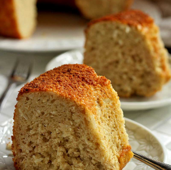 Foto de um bolo de banana delicioso